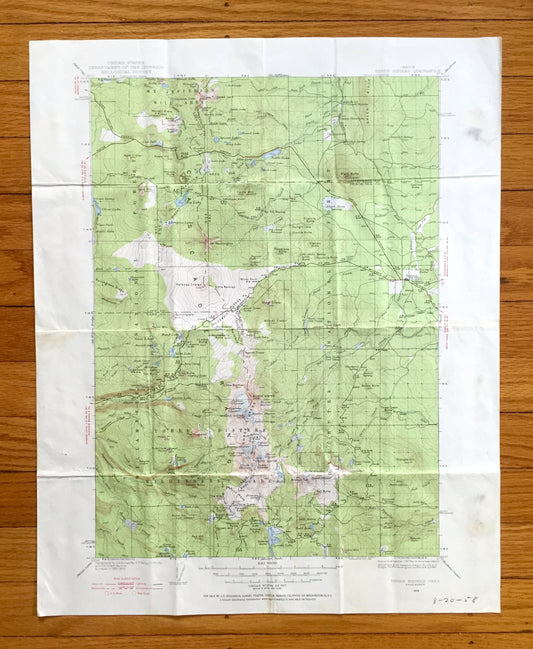 Antique Three Sisters, Oregon 1929 US Geological Survey Topographic Map – Linn, Lane, Jefferson County, Willamette, Deschutes Forest, OR