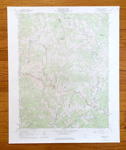 Antique Auburn, West Virginia 1964 US Geological Survey Topographic Map – Doddridge, Ritchie, Gilmer County, Union, Southwest, Cove, Troy WV