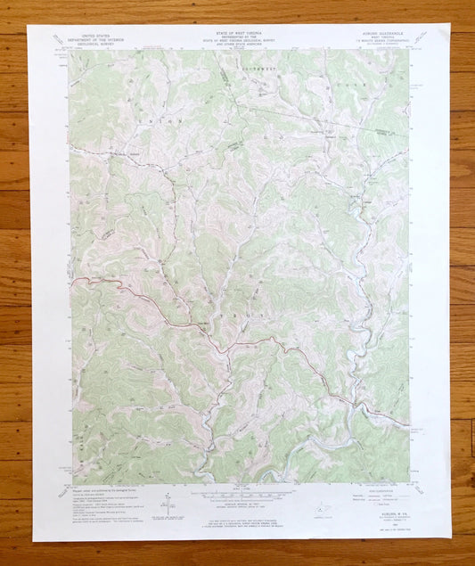 Antique Auburn, West Virginia 1964 US Geological Survey Topographic Map – Doddridge, Ritchie, Gilmer County, Union, Southwest, Cove, Troy WV