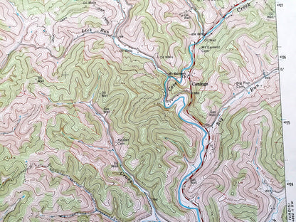 Antique Auburn, West Virginia 1964 US Geological Survey Topographic Map – Doddridge, Ritchie, Gilmer County, Union, Southwest, Cove, Troy WV
