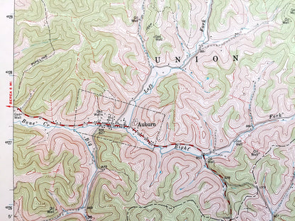 Antique Auburn, West Virginia 1964 US Geological Survey Topographic Map – Doddridge, Ritchie, Gilmer County, Union, Southwest, Cove, Troy WV