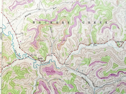 Antique Berlin, West Virginia 1961 US Geological Survey Topographic Map – Harrison, Lewis, Upshur County, Grant, Elk, Warren, Buckhannon, WV
