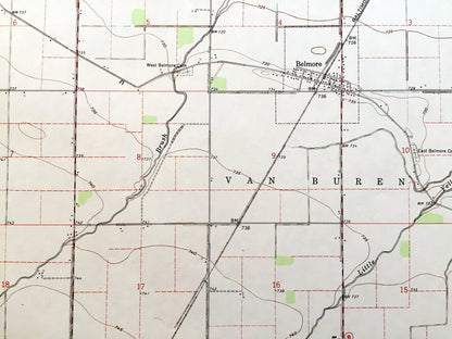 Antique Deshler, Ohio 1960 US Geological Survey Topographic Map — Henry, Wood, Putnam, Hancock County, Marion, Bartlow, Jackson, Liberty, OH