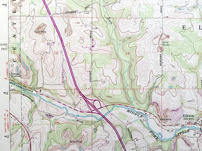 Antique Elkton, Ohio 1960 US Geological Survey Topographic Map — Columbiana County, Salem, Fairfield, Unity, Center, Elkrun, Middleton, OH