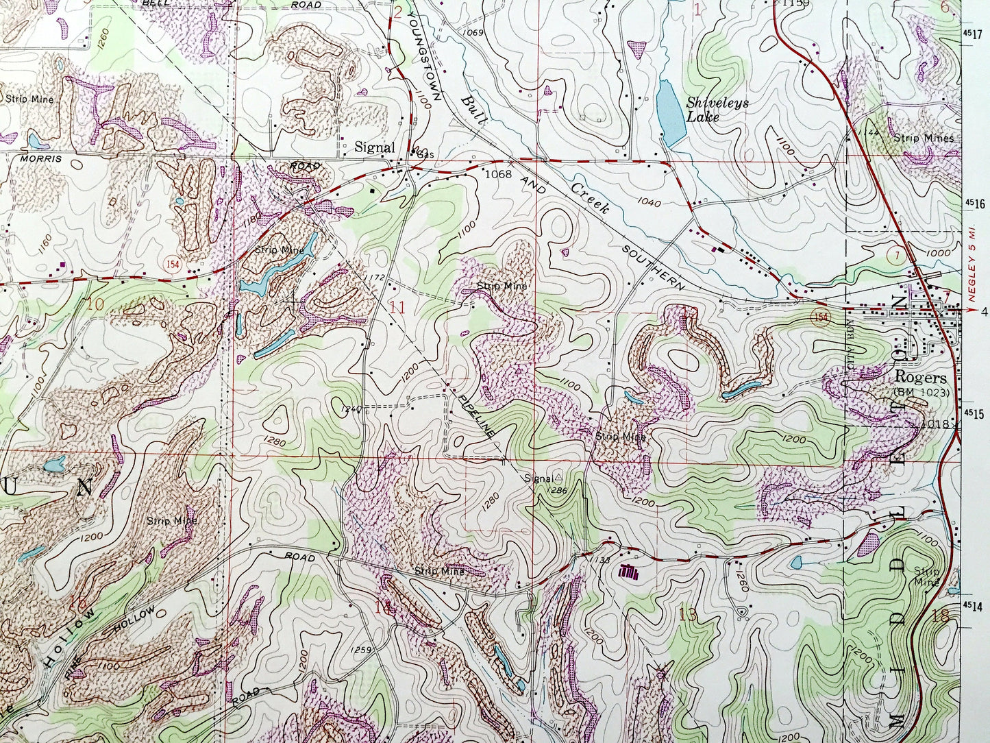 Antique Elkton, Ohio 1960 US Geological Survey Topographic Map — Columbiana County, Salem, Fairfield, Unity, Center, Elkrun, Middleton, OH