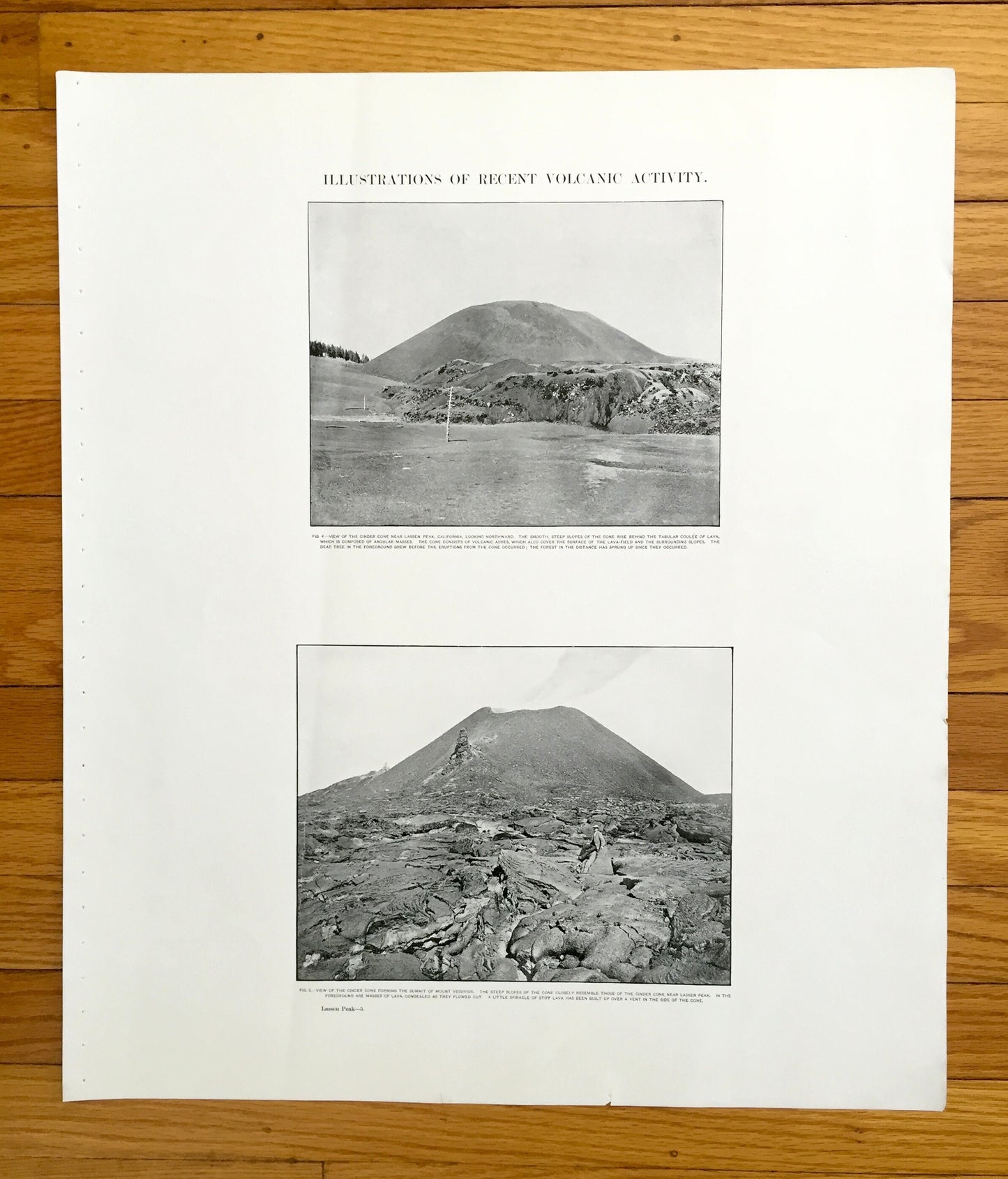 Antique Lassen Peak, California 1882 Volcanic Activity Illustrations – US Geological Survey – Shasta, Tehama County, Lassen Forest, CA