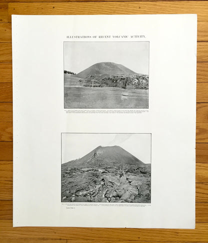 Antique Lassen Peak, California 1882 Volcanic Activity Illustrations – US Geological Survey – Shasta, Tehama County, Lassen Forest, CA