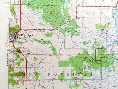 Antique Poy Sippi, Wisconsin 1961 US Geological Survey Topographic Map – Waushara, Winnebago County, Poysippi, Lake Poygan, Winneconne, WI