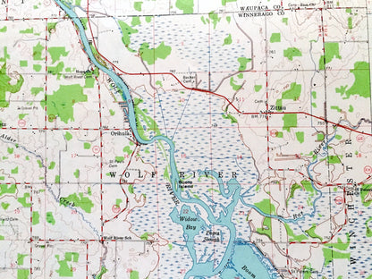 Antique Poy Sippi, Wisconsin 1961 US Geological Survey Topographic Map – Waushara, Winnebago County, Poysippi, Lake Poygan, Winneconne, WI