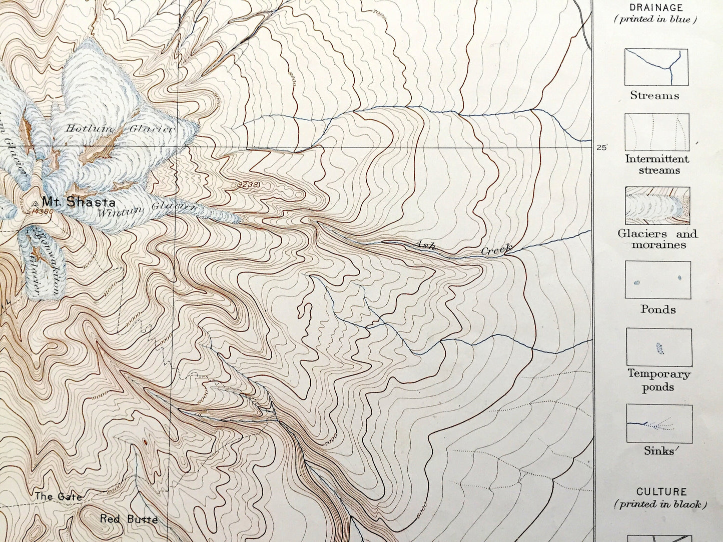 Antique Mount Shasta, California 1884 US Geological Survey Topographic Map – National Forest, Mt Shasta, Berryvale, Sisson, Siskiyou, Mt, CA