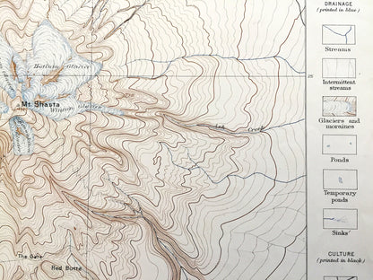 Antique Mount Shasta, California 1884 US Geological Survey Topographic Map – National Forest, Mt Shasta, Berryvale, Sisson, Siskiyou, Mt, CA