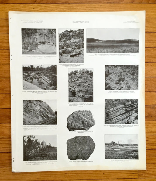 Antique Birmingham, Alabama 1904 US Geological Survey Illustrations – Bangor, Warrior, Seloca, Kimberley, Morris, Trussville, Remlap, AL