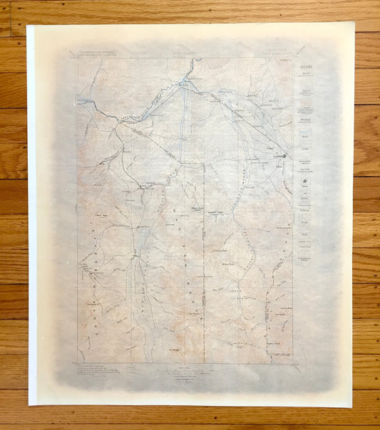 Antique Three Forks, Montana 1886 US Geological Survey Topographic Map – Bozeman, Yellowstone National Park, Jefferson, Sappington MT
