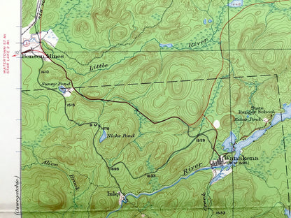 Antique Cranberry Lake, New York 1919 US Geological Survey Topographic Map – Adirondacks, Wanakena, Fine, Webb, Clifton, Newtown Falls, NY
