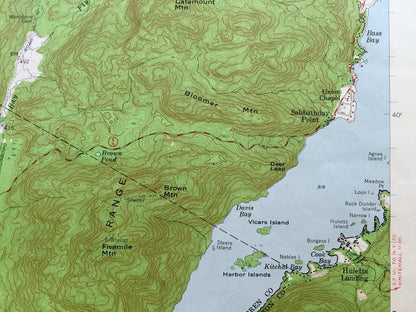 Antique Bolton Landing, New York 1958 US Geological Survey Topographic Map – Adirondacks, Lake George, Silver Bay, Horicon, Hague Schroon NY