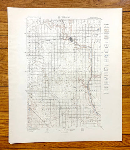 Antique Jamestown, North Dakota 1896 US Geological Survey Topographic Map – Stutsman, Lamoure County, Atwill, Alfred, Adrian, Sharlow ND