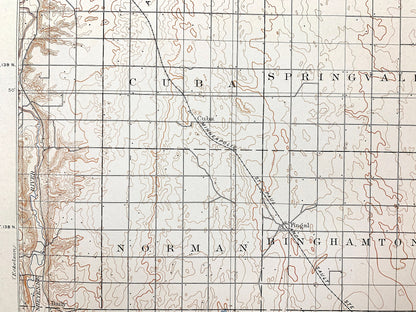 Antique Tower City, North Dakota 1897 US Geological Survey Topographic Map – Cass, Barnes, Ransom County, Valley City, Buffalo, Oriska ND