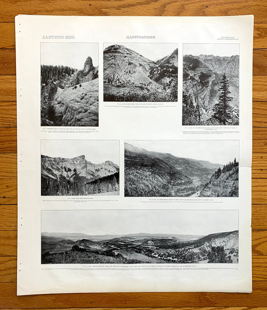 Antique Ouray, Colorado 1907 Rock Formation Photographs – US Geological Survey –  Uncompahgre National Forest, Gunnison, Hinsdale County, CO