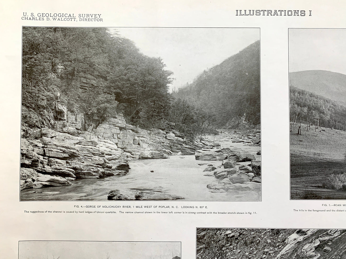 Antique Roan Mountain, Tennessee 1907 Rock Formation Photographs Illustrations – US Geological Survey –  Elizabethton, Johnson City, TN