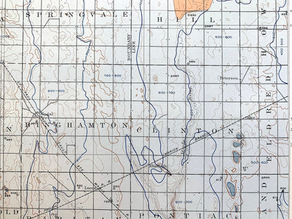Antique Tower City, North Dakota 1909 US Geological Survey Topographic Map – Cass, Barnes, Ransom County, Valley City, Buffalo, Oriska ND