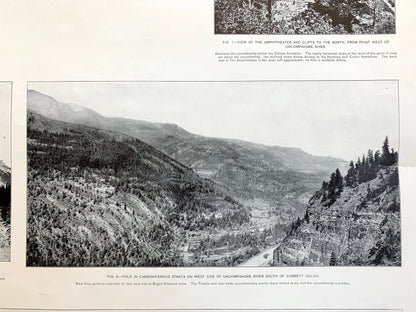 Antique Ouray, Colorado 1907 Rock Formation Photographs – US Geological Survey –  Uncompahgre National Forest, Gunnison, Hinsdale County, CO