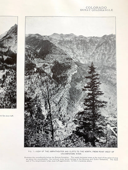 Antique Ouray, Colorado 1907 Rock Formation Photographs – US Geological Survey –  Uncompahgre National Forest, Gunnison, Hinsdale County, CO