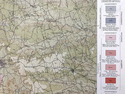 Antique Burnet, Texas 1911 US Geological Survey Topographic Map –  San Saba, Llano, Williamson, Travis County, Marble Falls, Kingsland, TX