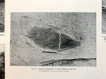 Antique 1911 Burnet, Texas Rock Formation Photographs – US Geological Survey – San Saba, Llano, Williamson, Travis County, Marble Falls TX