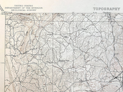 Antique Columbiana, Alabama 1940 US Geological Survey Topographic Map – Huntsville, Meridian, Coosa River, Shelby, Coosa, Chilton County, AL