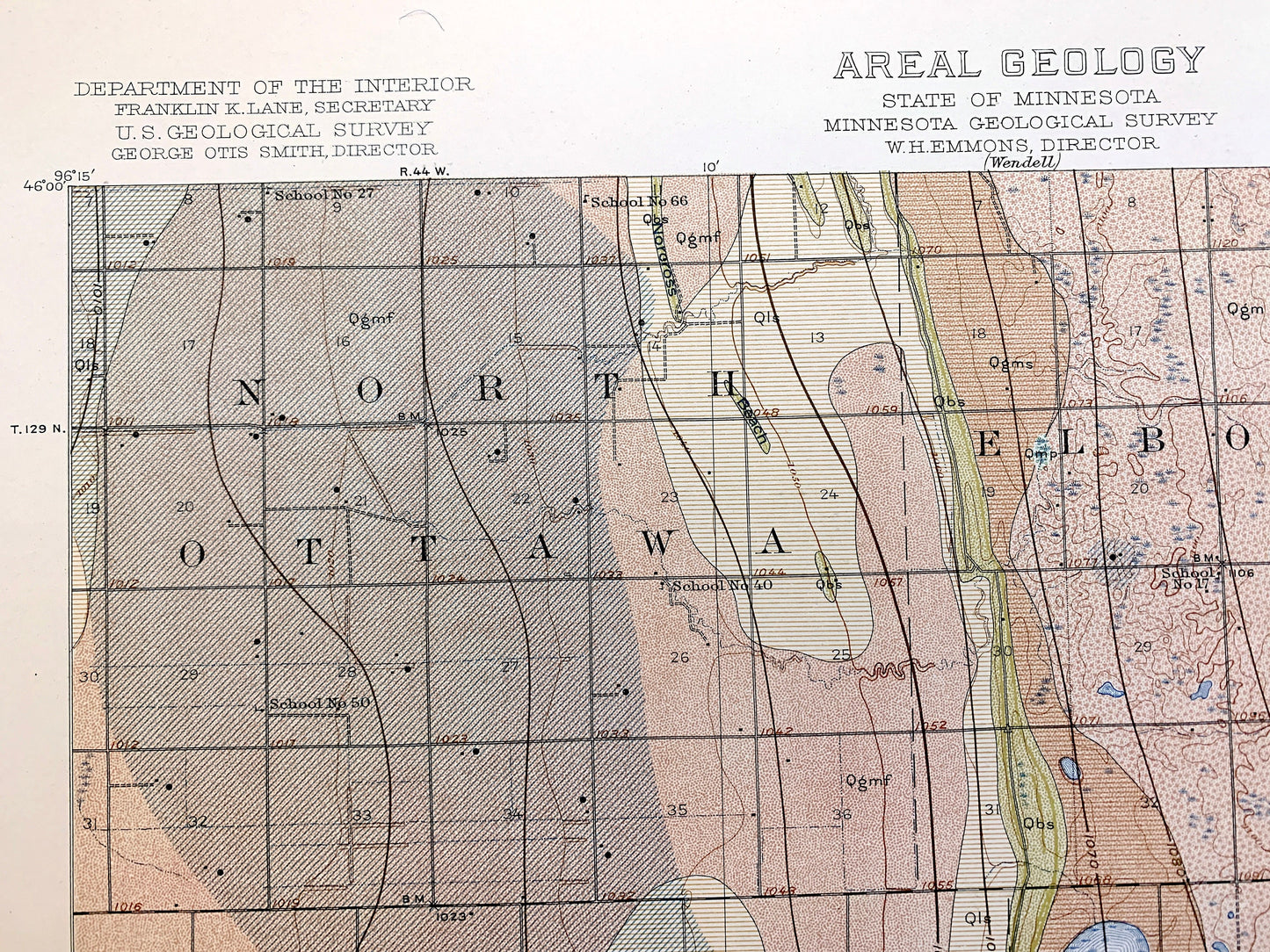 Antique Herman, Minnesota 1912 US Geological Survey Topographic Map – Eldorado, Donnelly, Roseville, Logan, Grant County, Stevens County, MN