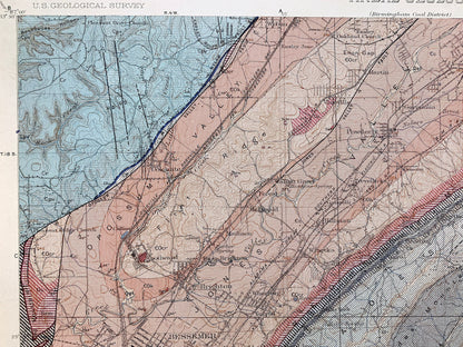 Antique Bessemer, Alabama 1927 US Geological Survey Topographic Map – Birmingham, Cleveland, Brighton, Helena, Jefferson, Shelby County, AL