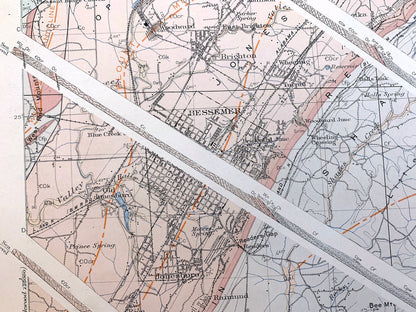 Antique Bessemer, Alabama 1927 US Geological Survey Topographic Map – Birmingham, Cleveland, Brighton, Helena, Jefferson, Shelby County, AL