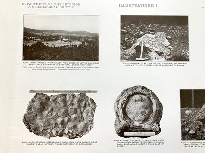 Antique 1927 Vandiver-Bessemer, Alabama Rock Formation Photographs – US Geological Survey –  Shale, Sandstone, Jefferson, Shelby County, AL