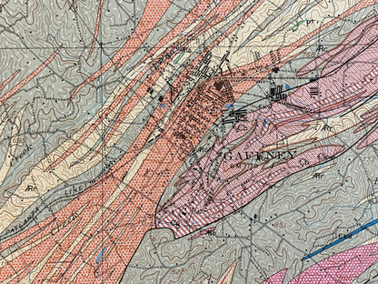 Antique Gaffney, South Carolina 1931 US Geological Survey Topographic Map – Blacksburg, Cherokee Falls, Cherokee, Cleveland County, NC SC