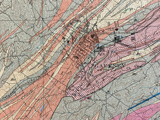 Antique Gaffney, South Carolina 1931 US Geological Survey Topographic Map – Blacksburg, Cherokee Falls, Cherokee, Cleveland County, NC SC