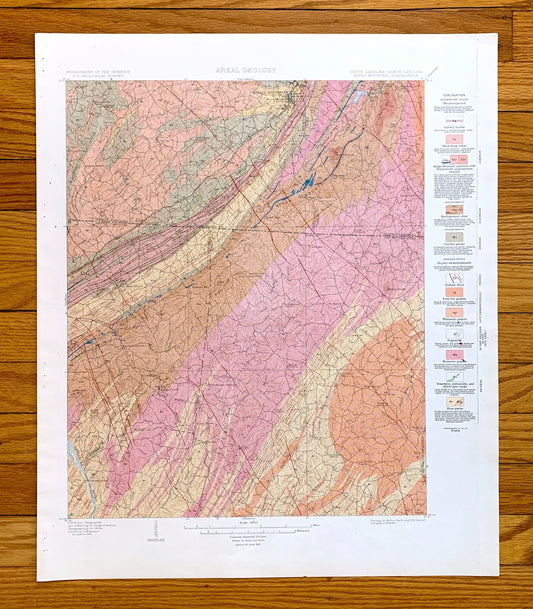 Antique Kings Mountain, North Carolina 1931 US Geological Survey Topographic Map – Kings Creek, Cherokee, Cleveland, York County, NC SC