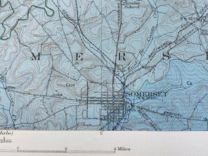 Antique Somerset, Pennsylvania 1913 US Geological Survey Topographic Map – Westmoreland County, Jennerstown, Edie, Ligonier, Rector, PA