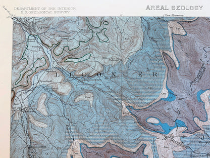 Antique Somerset, Pennsylvania 1913 US Geological Survey Topographic Map – Westmoreland County, Jennerstown, Edie, Ligonier, Rector, PA