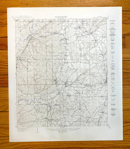 Antique Montevallo, Alabama 1940 US Geological Survey Topographic Map –  Calera, Aldrich, Cahaba River, Shelby, Bibb, Chilton County, AL