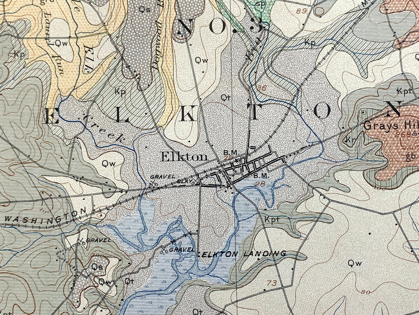 Antique Elkton, Maryland 1920 US Geological Survey Topographic Map – Northeast, Chesapeake City, New Castle, Chester, Cecil, County, DE PA