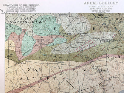 Antique Elkton, Maryland 1920 US Geological Survey Topographic Map – Northeast, Chesapeake City, New Castle, Chester, Cecil, County, DE PA