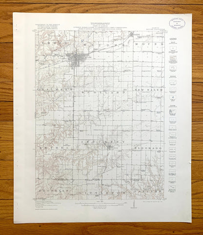 Antique Macomb, Illinois 1914 US Geological Survey Topographic Map – McDonough, Schuyler County, Bethel, Industry, Emmet, Mound, Bardolph IL