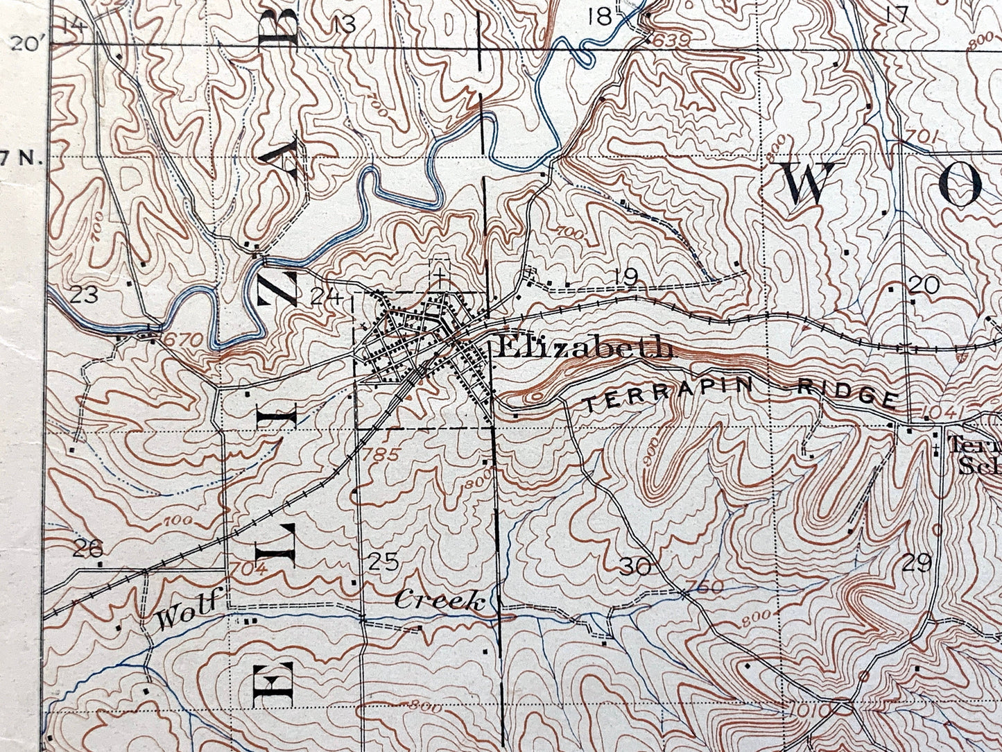 Antique Elizabeth, Illinois 1911 US Geological Survey Topographic Map – Apple River, Stockton, Scales Mound, Derinda, Joe Daviess County IL