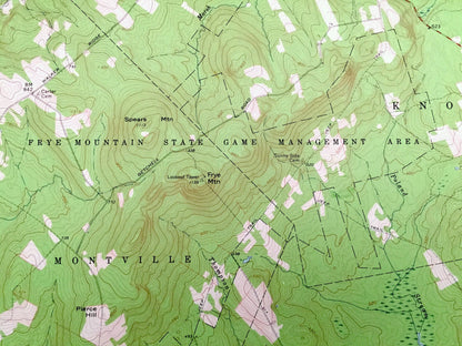 Antique Morrill, Maine 1960 US Geological Survey Topographic Map – Waldo County, Montville, Searsmont, Knox, Brooks, Belmont, ME