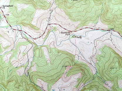 Antique Greenville, West Virginia 1971 US Geological Survey Topographic Map – Summers, Monroe County, Talcott, Forest Hill, Wolf Creek, WV