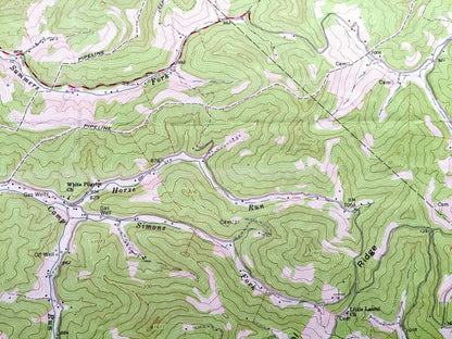 Antique Ivydale, West Virginia 1966 US Geological Survey Topographic Map – Calhoun, Clay, Roane County, Geary, Otter, Henry, Washington WV