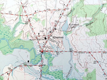 Antique Kinsman, Ohio 1961 US Geological Survey Topographic Map — Ashtabula, Trumbull County, Gustavus, OH, Mercer, Crawford County, PA