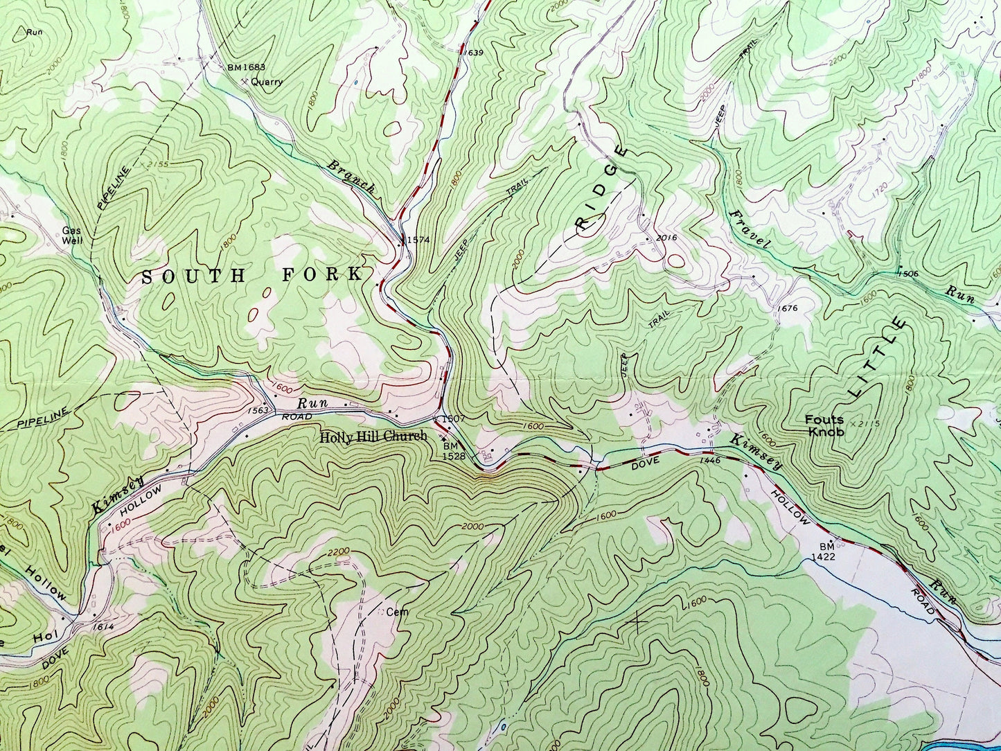 Antique Lost City, West Virginia 1966 US Geological Survey Topographic Map – Hardy County, Lost River, South Fork, WV, Shenandoah County, VA