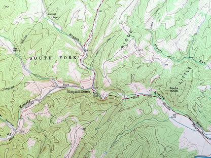 Antique Lost City, West Virginia 1966 US Geological Survey Topographic Map – Hardy County, Lost River, South Fork, WV, Shenandoah County, VA