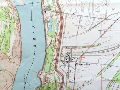 Antique Mayersville, Mississippi 1970 US Geological Survey Topographic Map — Issaquena County, Cottonwood, MS, East Carroll Parish, Addie LA